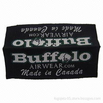 Woven Patch Label with Heat Cut Border, Customized Designs are Welcome